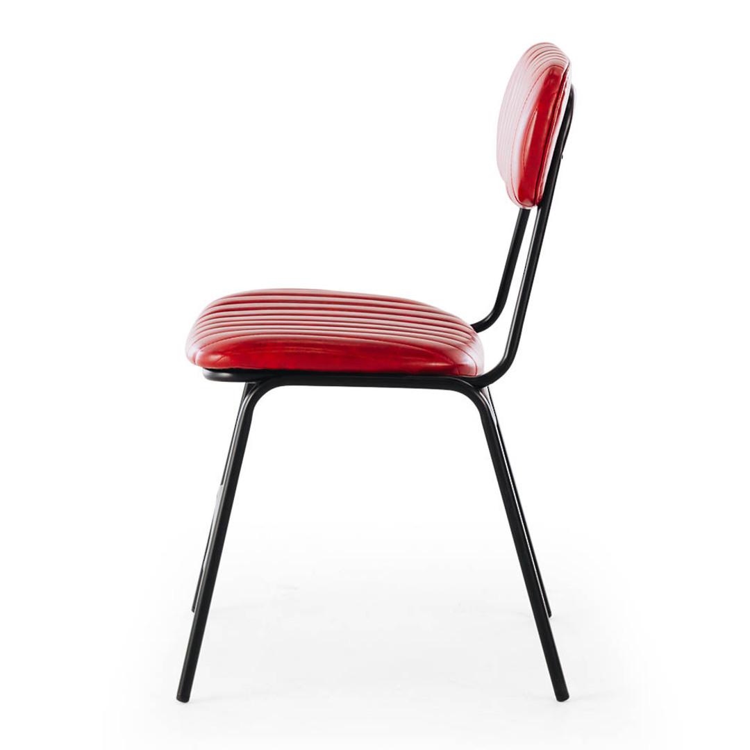 Datsun Dining Chair Vintage Red PU image 2